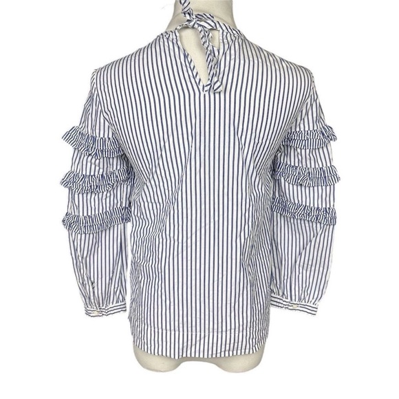 J.Crew Striped Ruffle Detail Top - Picture 5 of 5